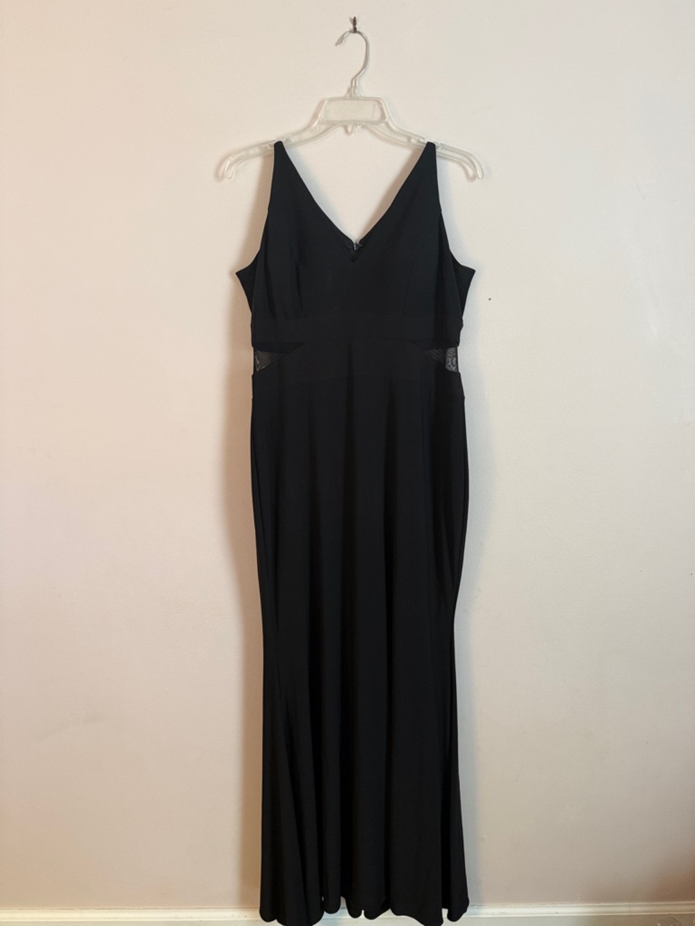 Xscape Black V-Neck Maxi Evening Dress